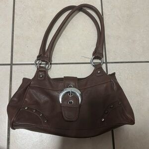 Y2K mini brown bag; shoulder bag